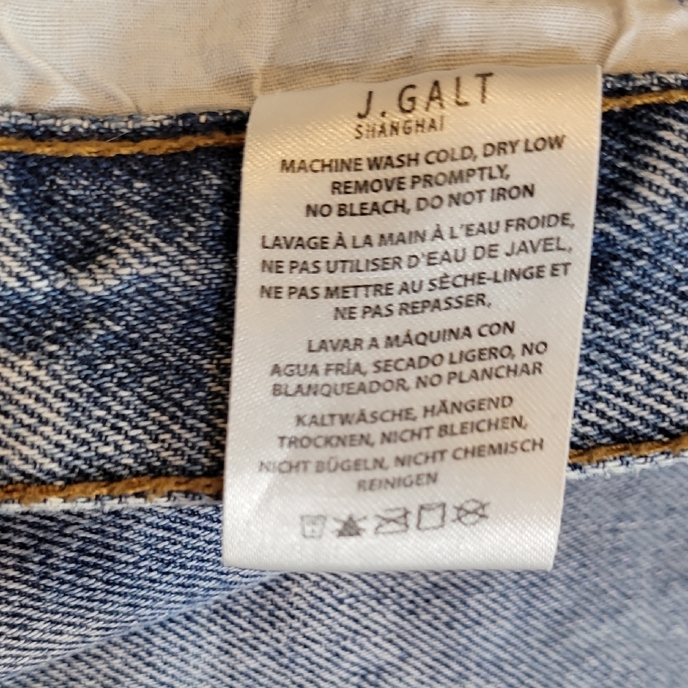 J. Galt Shanghai Straightleg Jeans Hidden Button-fly Size 4-6 / 28 / Small - Picture 8 of 9